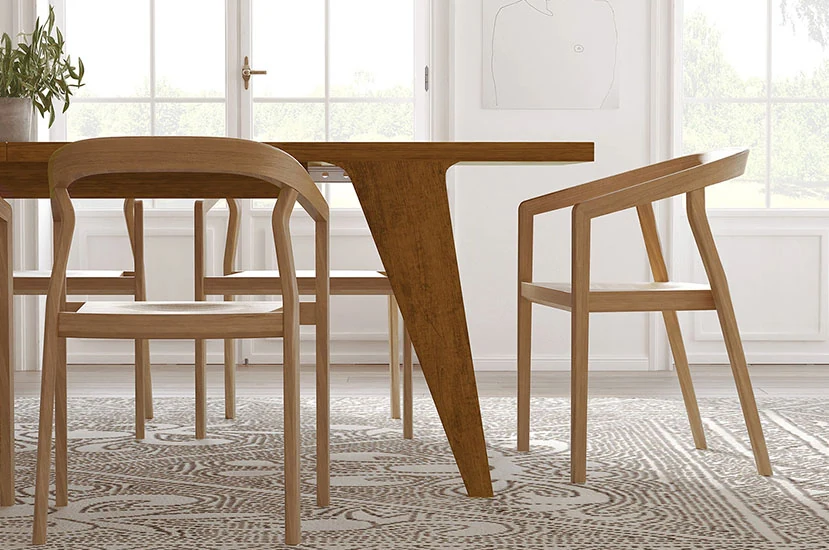 Mid-century modern wooden dining set