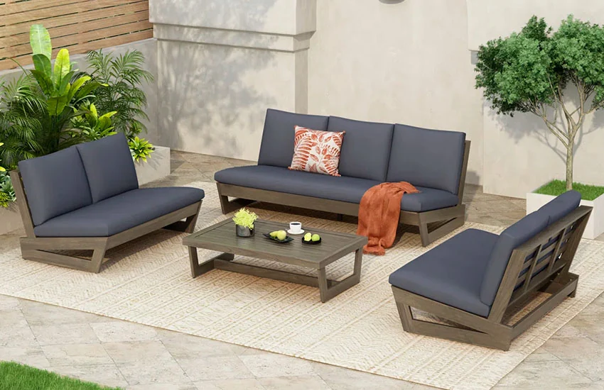 Outdoor Set on a Back Yard