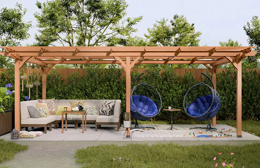 Outdoor Gazebo Wooden Grape pergola for Climbing Plant Support