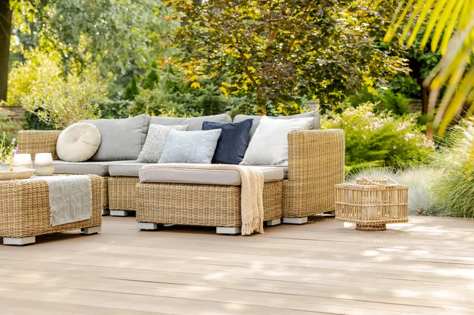 wooden patio furniture dining set for eight people