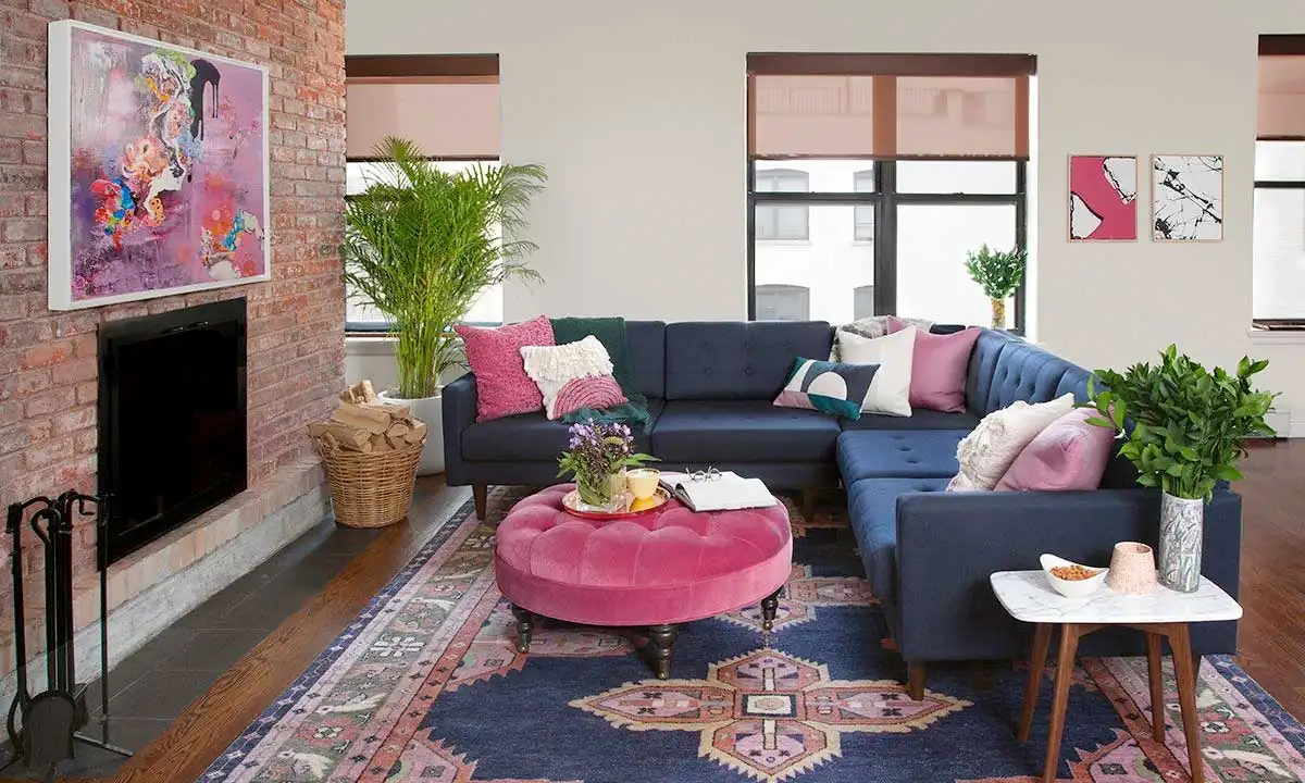 Navy Blue Sectional Sofa