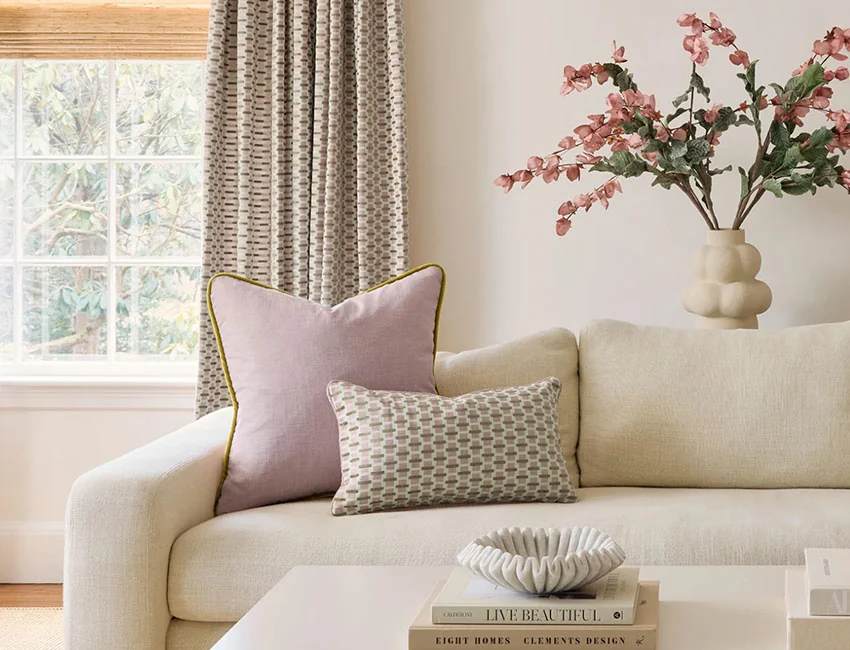 Decorative Throw Pillows on the sofa