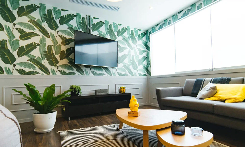 TV on wall