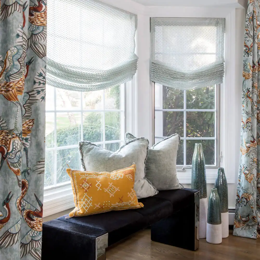 Bold living room curtains
