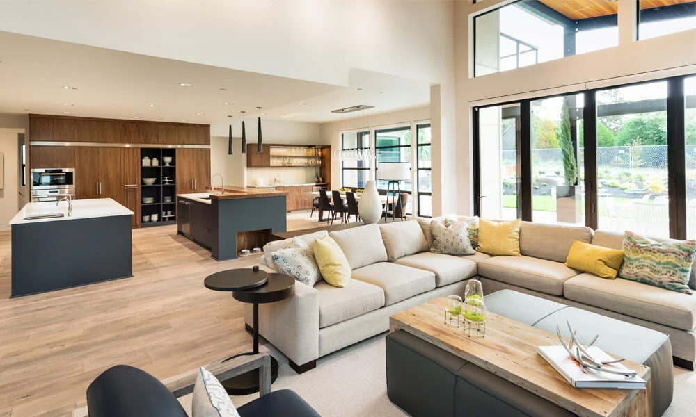 Floated Sofa in a Living Room