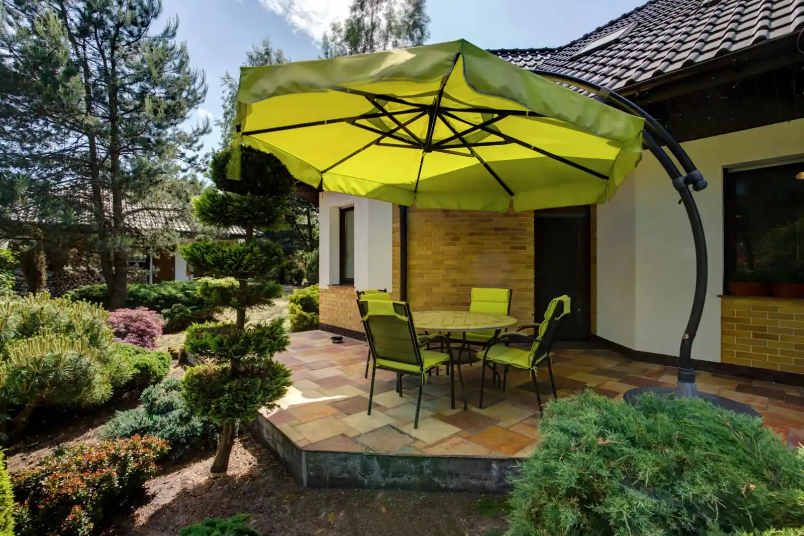 best patio umbrella cantilever PURPLE LEAF 9' X 12' Wind Resistant Outdoor Umbrella Beige White Patio Umbrella Base Evenings with your friends new_content Size 1:24.5