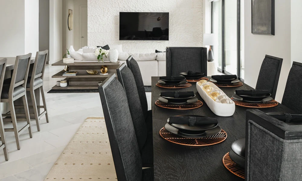 Dining Table with Place Settings