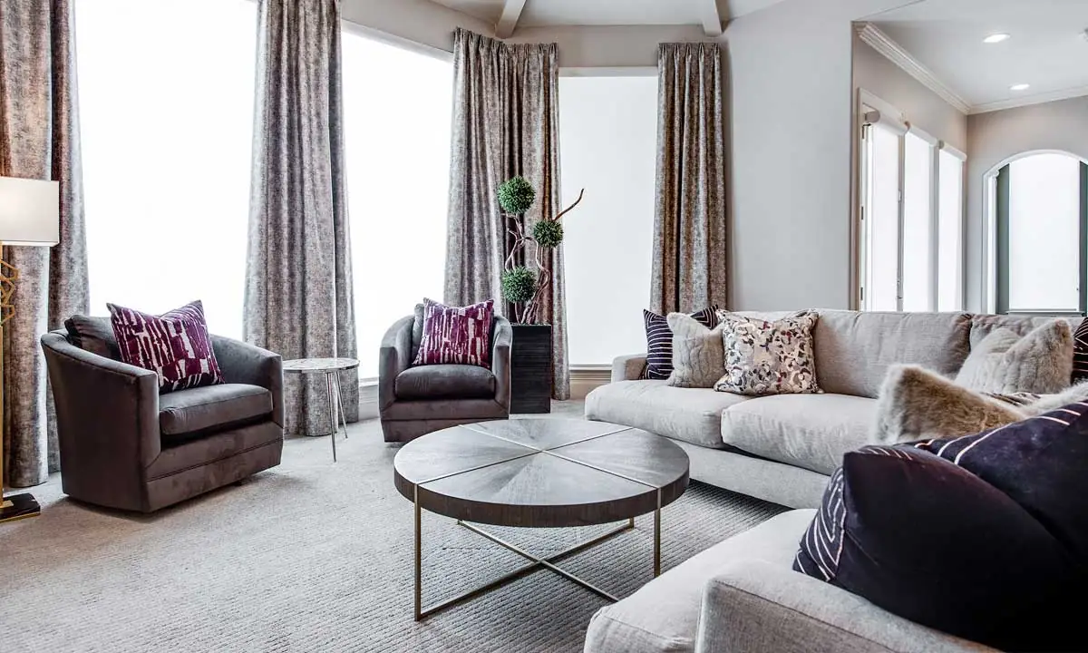 Throw pillows on a sofa