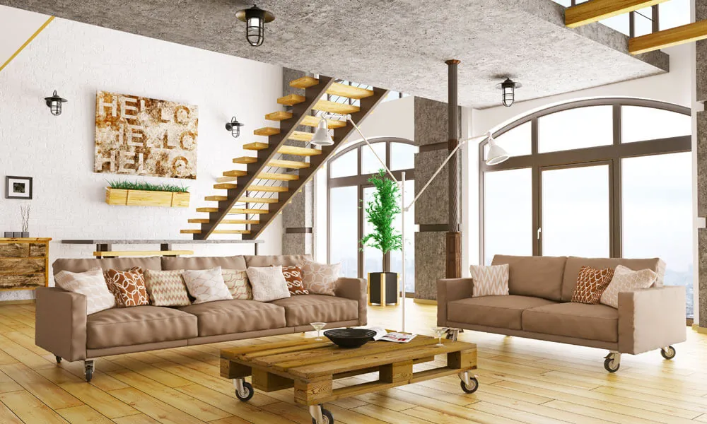 Two Sofa L-Shaped Arrangement