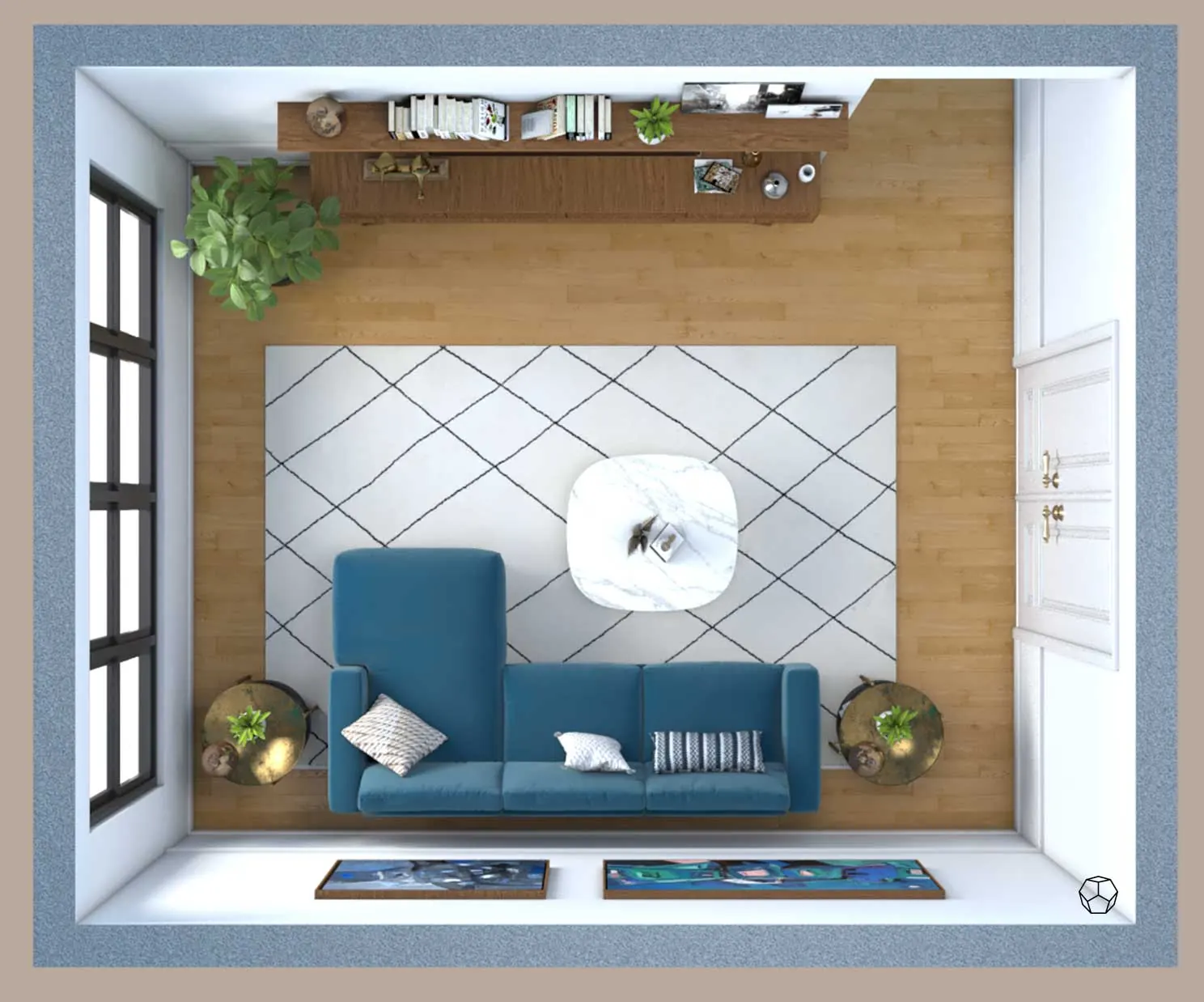 Sofa on Back Wall
