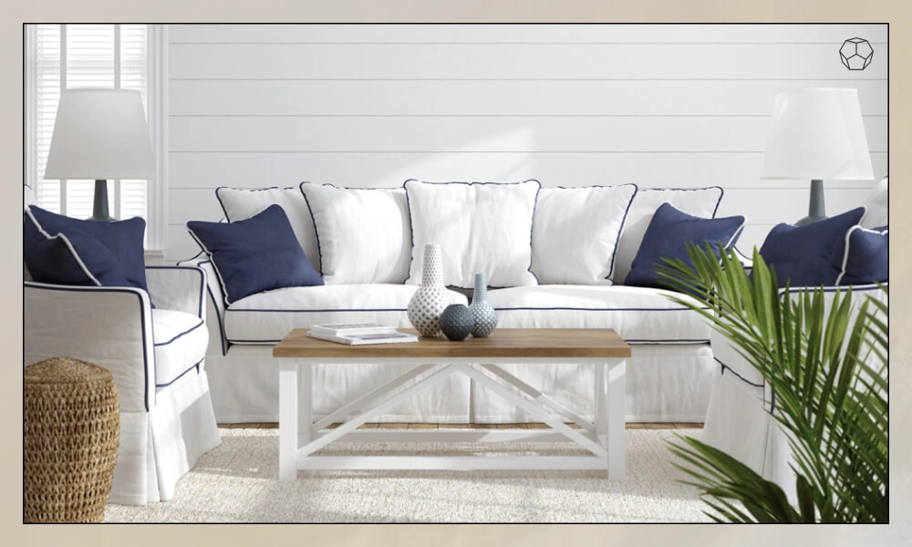 Coastal design living room