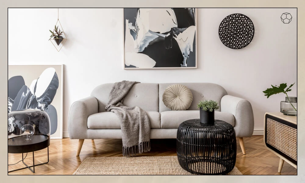 Gray sofa contrasts