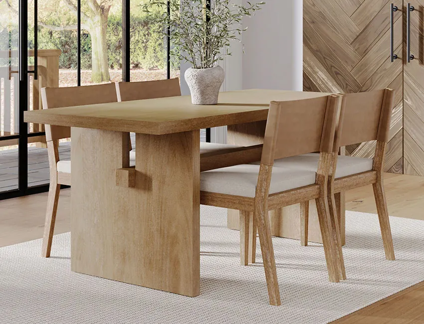 Wooden Farmhouse Dining Set