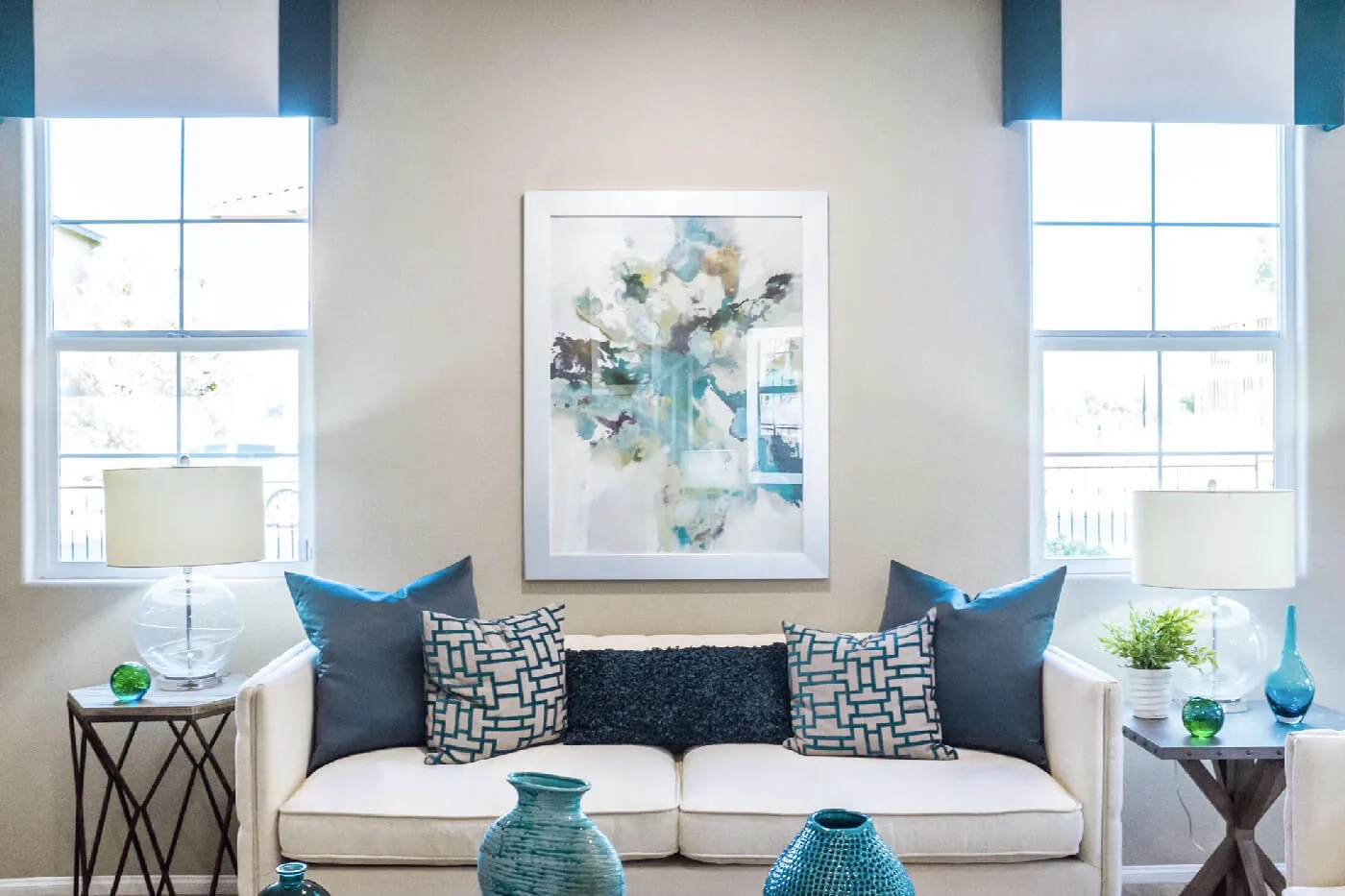 Blue and Cream color