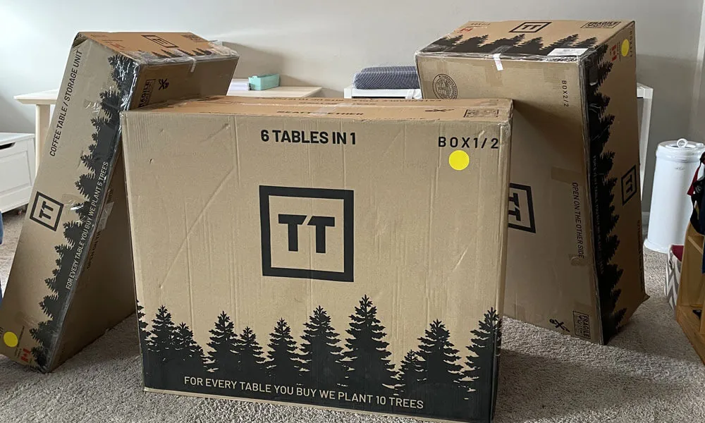 Transformer Table delivery boxes