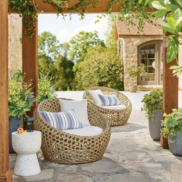 Mason Wicker Cocoon Chair Set