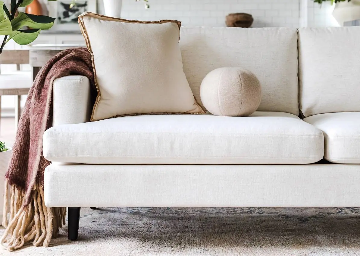 Lido Sofa in Sand Basketweave - Stain Resistant by Albany Park