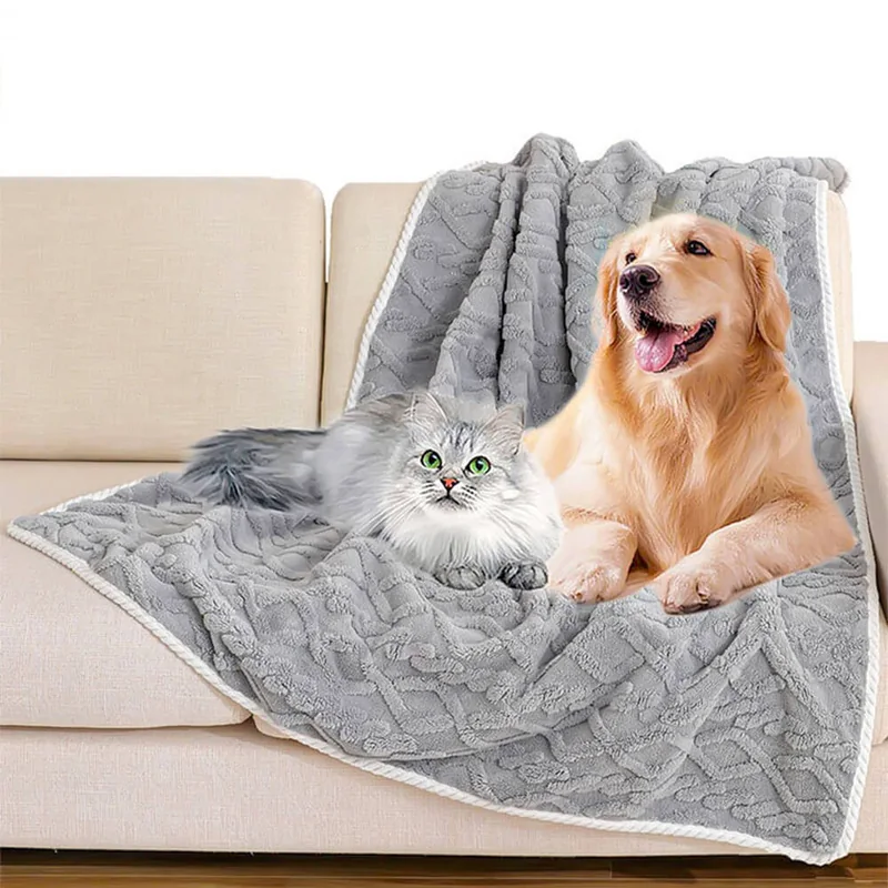 FunnyFuzzy waterproof polar fleece dog blanket