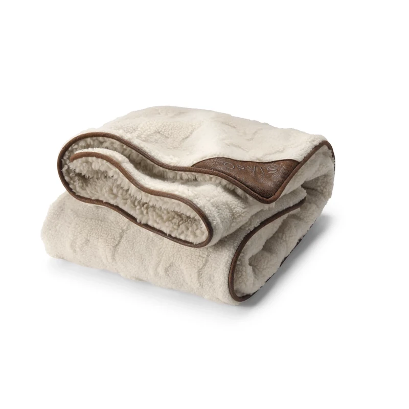 Orvis Embossed Sherpa Throw dog blanket