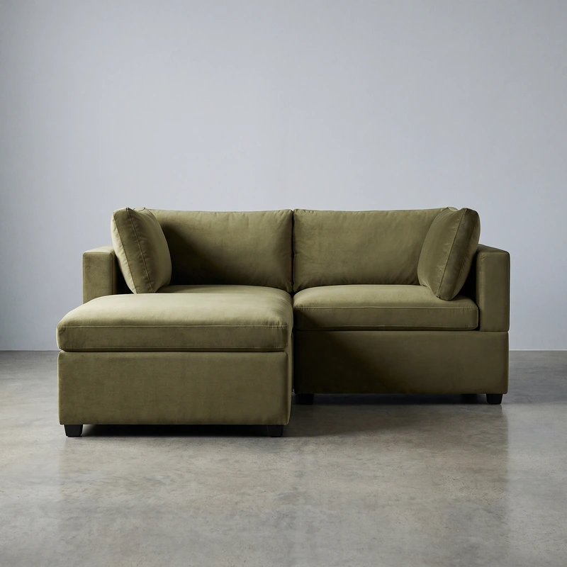 Kova Box Cushion Sofa 86" + Ottoman