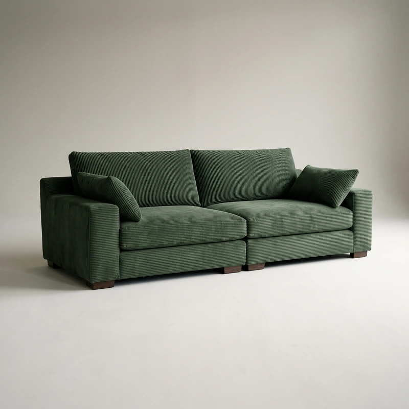 Wade Logan Bentura Modular Corduroy Sleeper Sofa