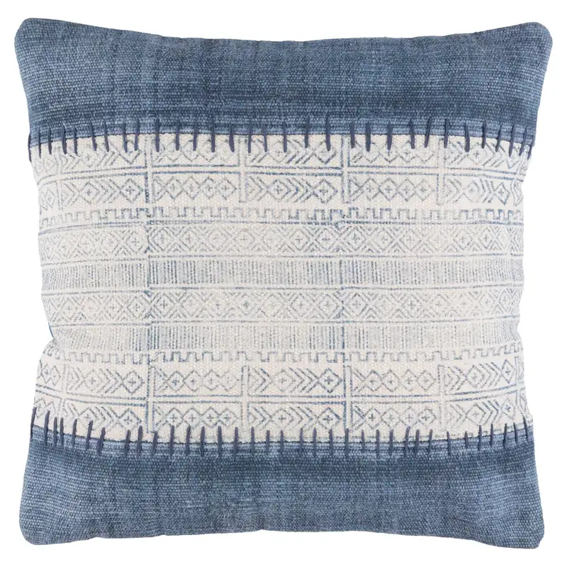 Shibi Bazaar Navy Indigo Stitch Pillow x