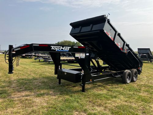 2026 Top Hat 16' Low-Pro Gooseneck Dump w/24" Sides
