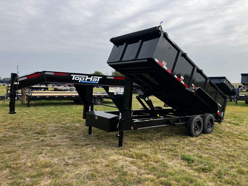 2026 Top Hat 16'x83" HD Gooseneck Dump Trailer w/3ft Sides