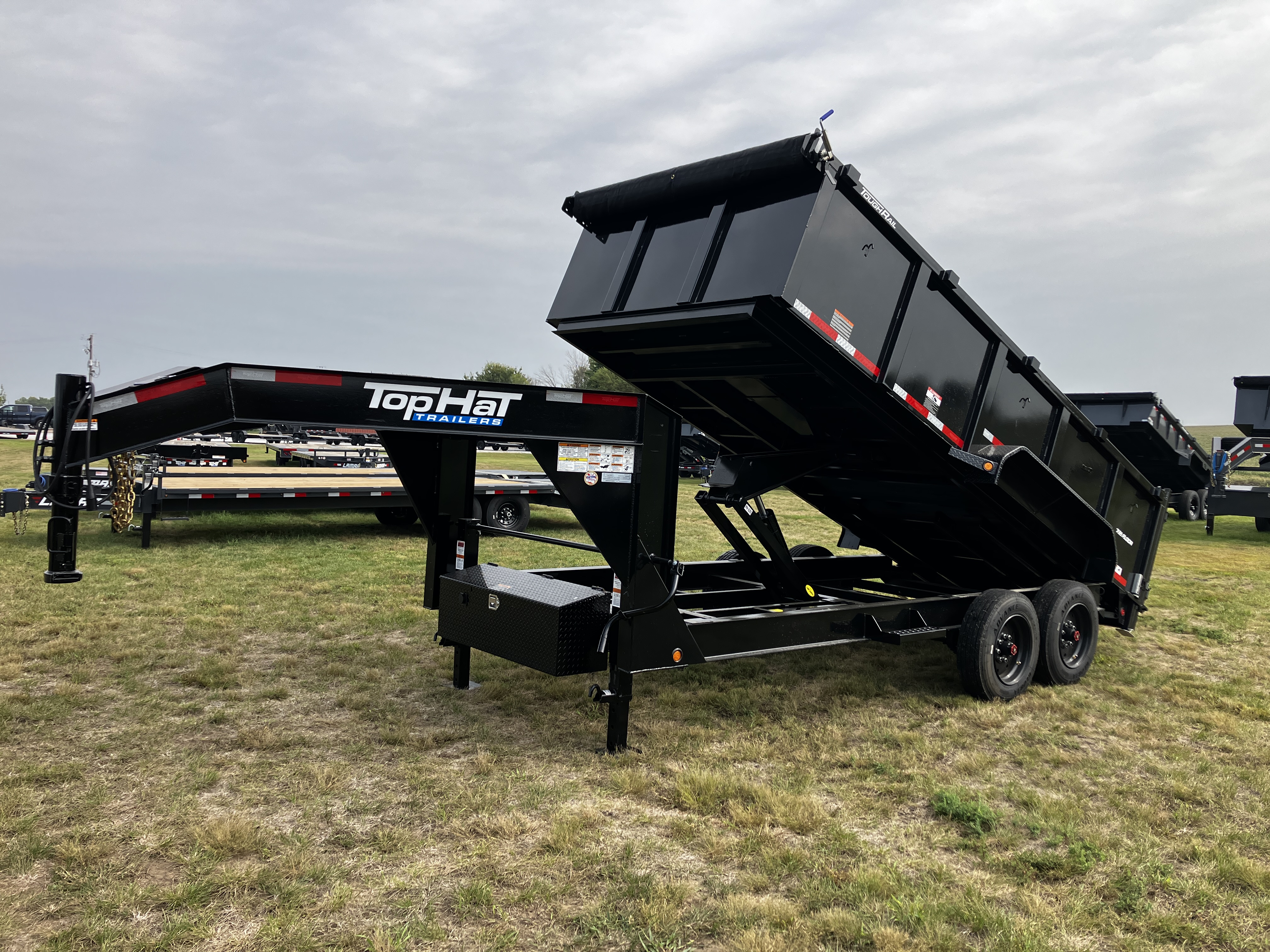 2026 Top Hat 16'x83" HD Gooseneck Dump Trailer w/3ft Sides 