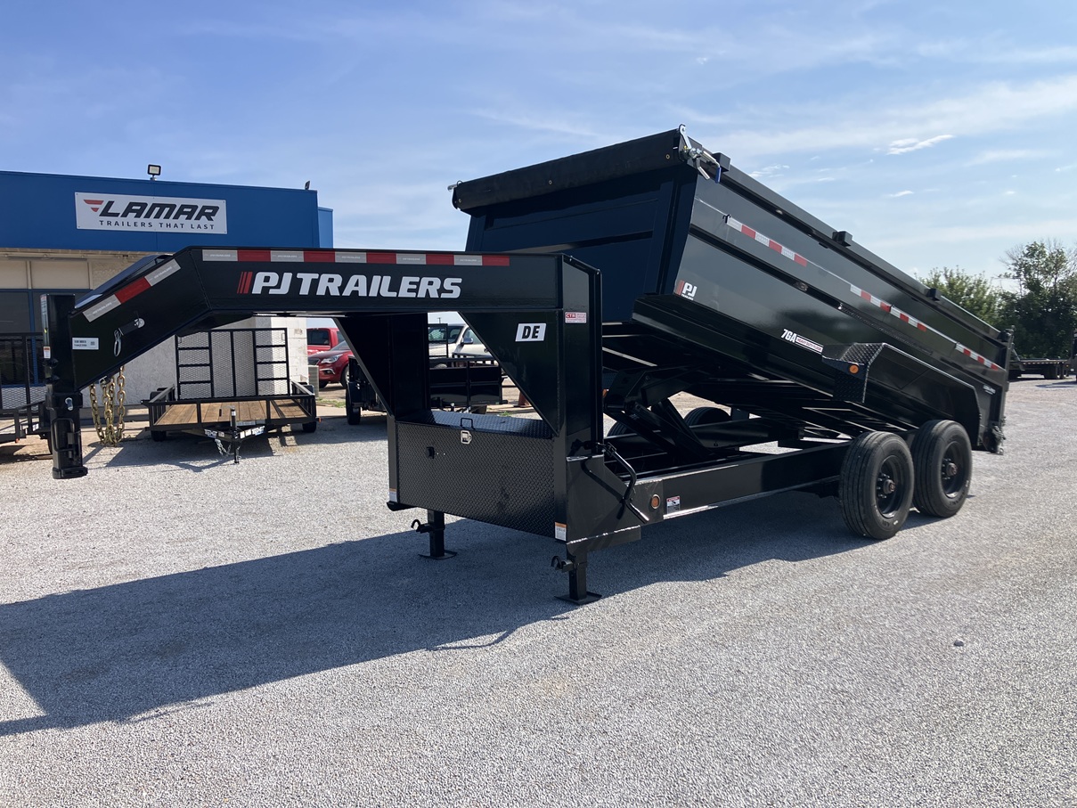  2027 PJ Trailers DE 16'x82" HD Low-Pro GN Dump Trailer 
