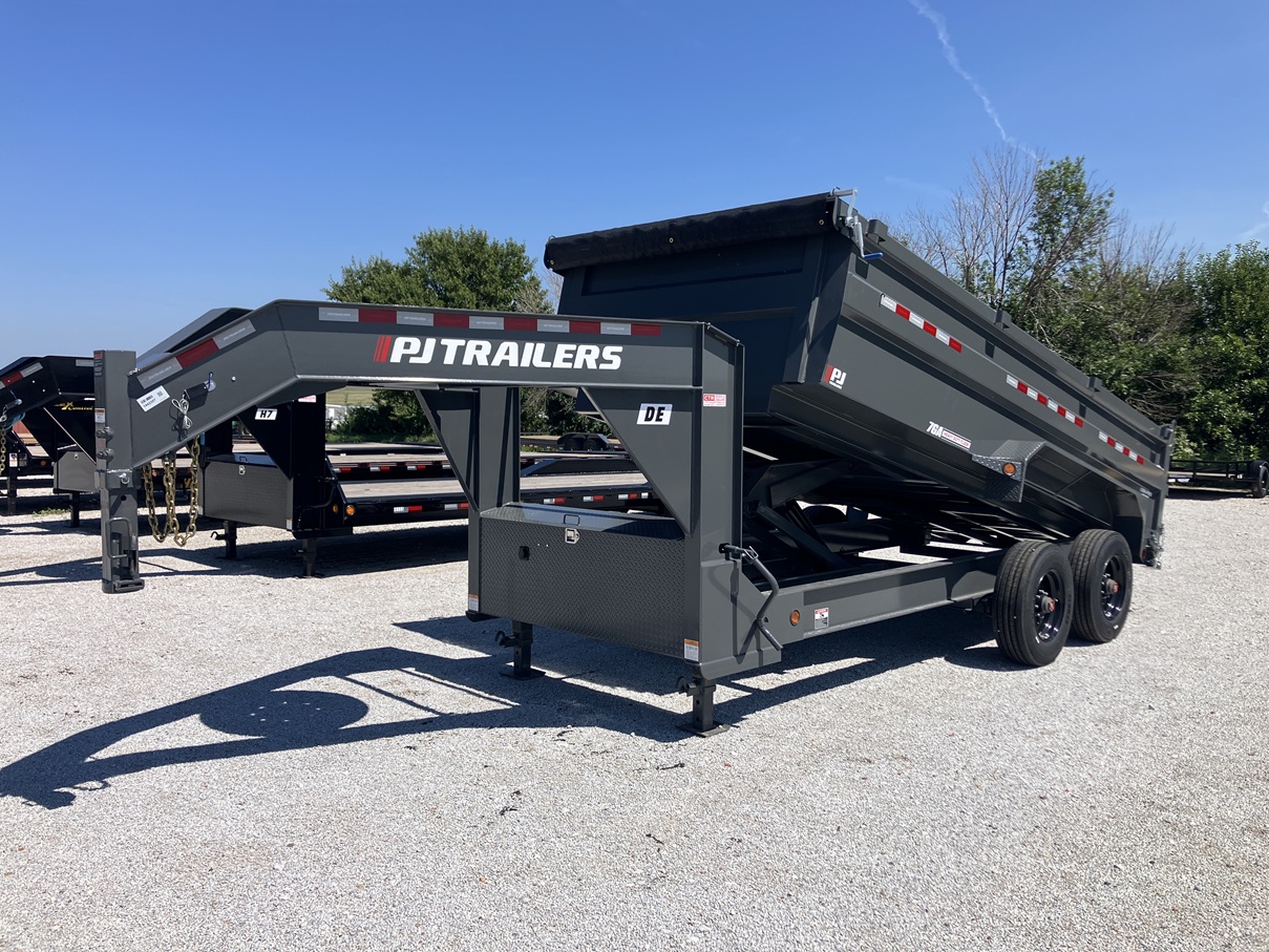2027 PJ Trailers DE 16'x82" HD Low-Pro GN Dump Trailer 