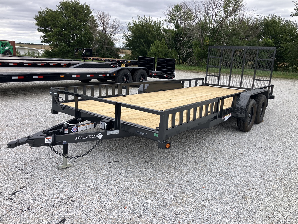 2027 Diamond T 18'x83" Utility Trailer w/Side Load ATV Package