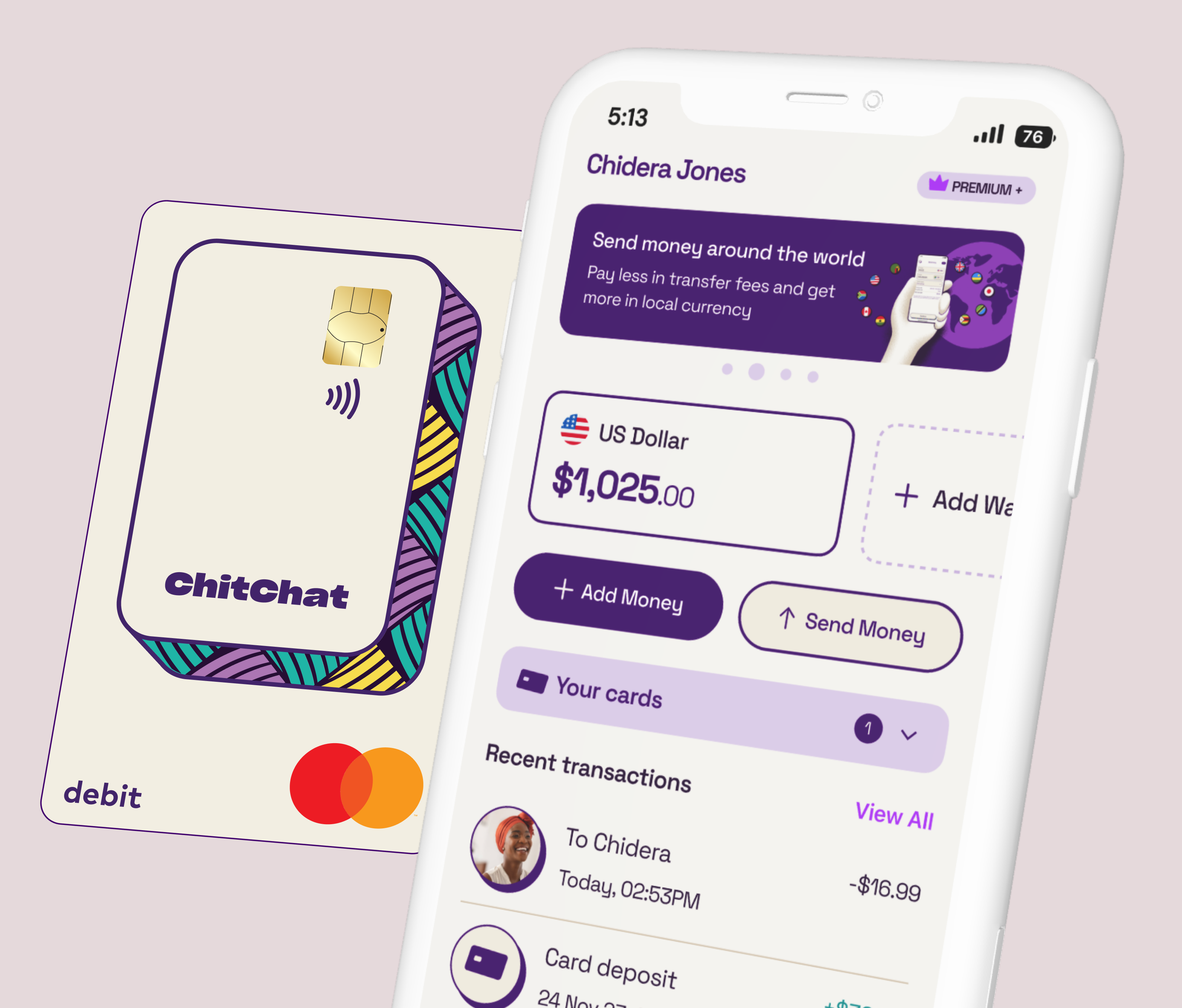 A mockup of a project