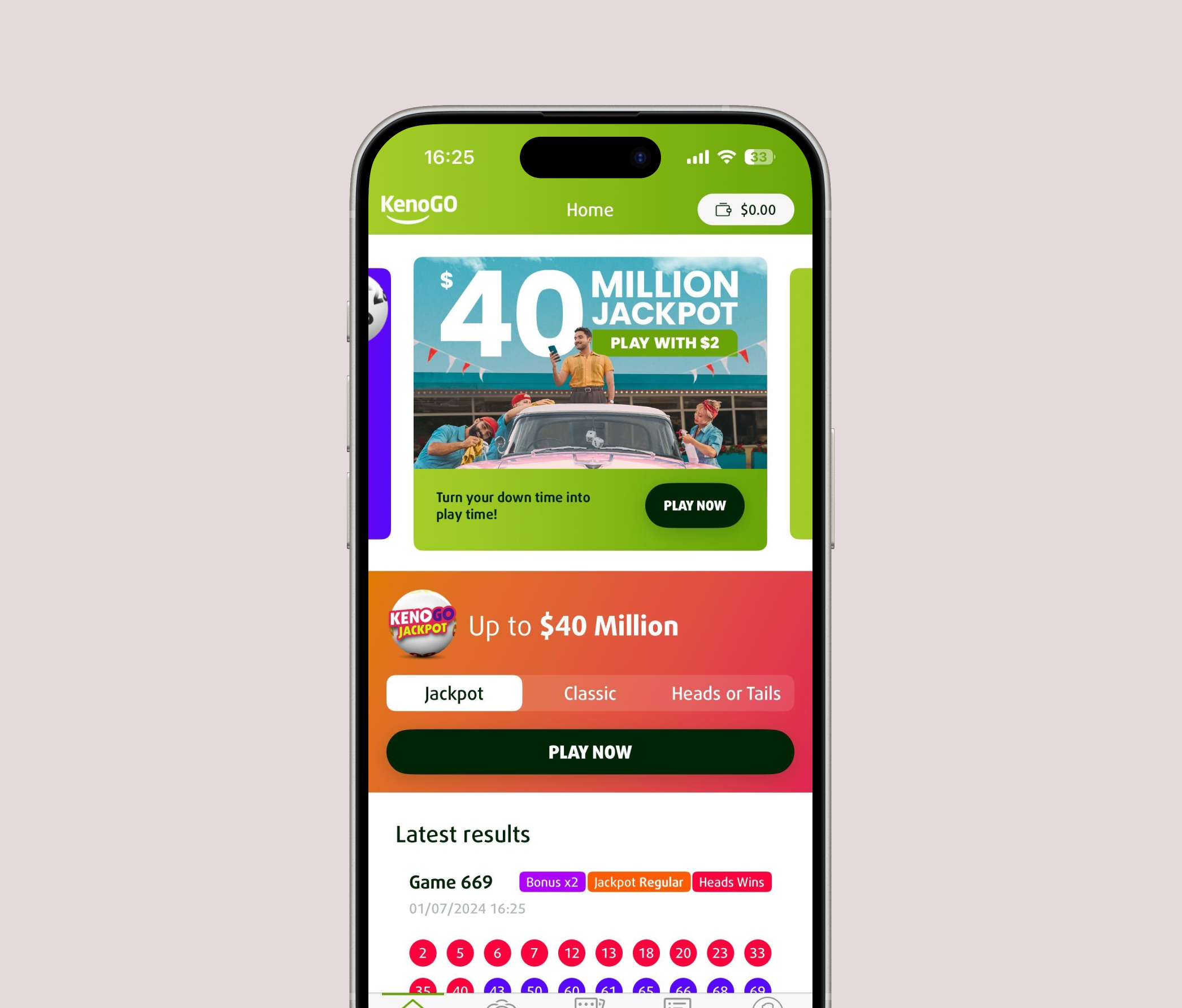 A mockup of a project