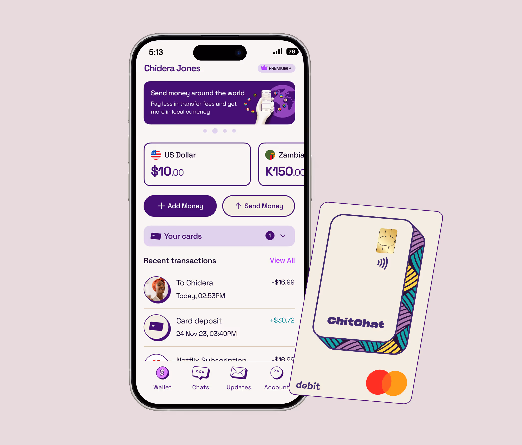 A mockup of a project