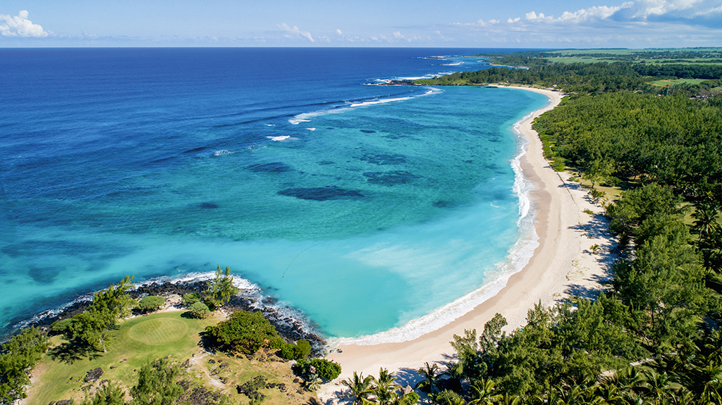 Aerial view of Wild Beach at Shandrani Beachcomber