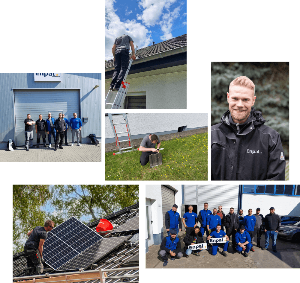 Collage with pictures of colleagues together