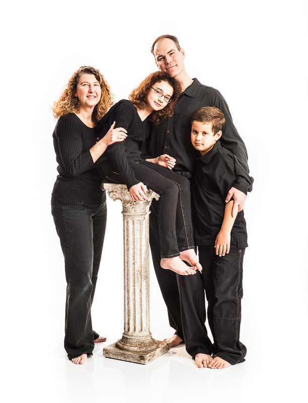 Fine Art Portrait of a family in the High Fashion White style