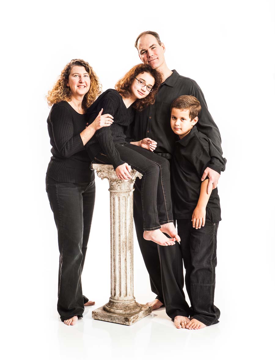 Fine Art Portrait of a family in the High Fashion White style