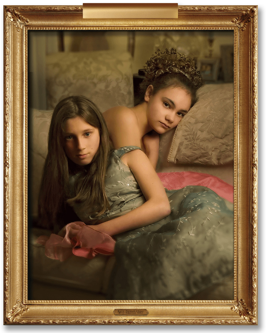 A fine  art portrait of two young ladies