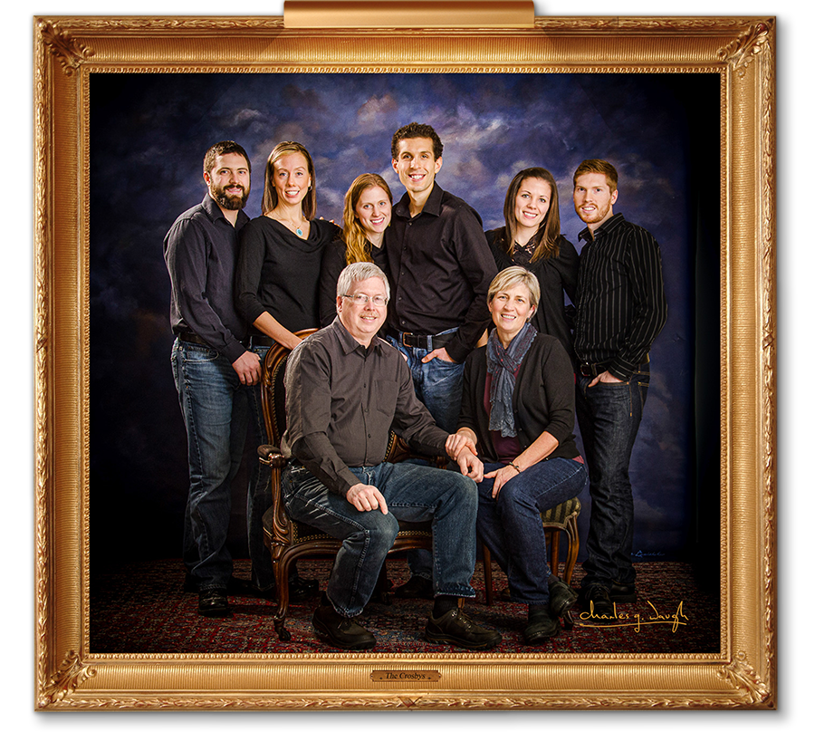 Fine Art Portrait of a family in appropriate clothing