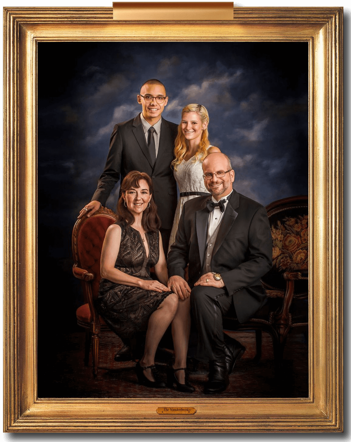 A fine art portrait of a family