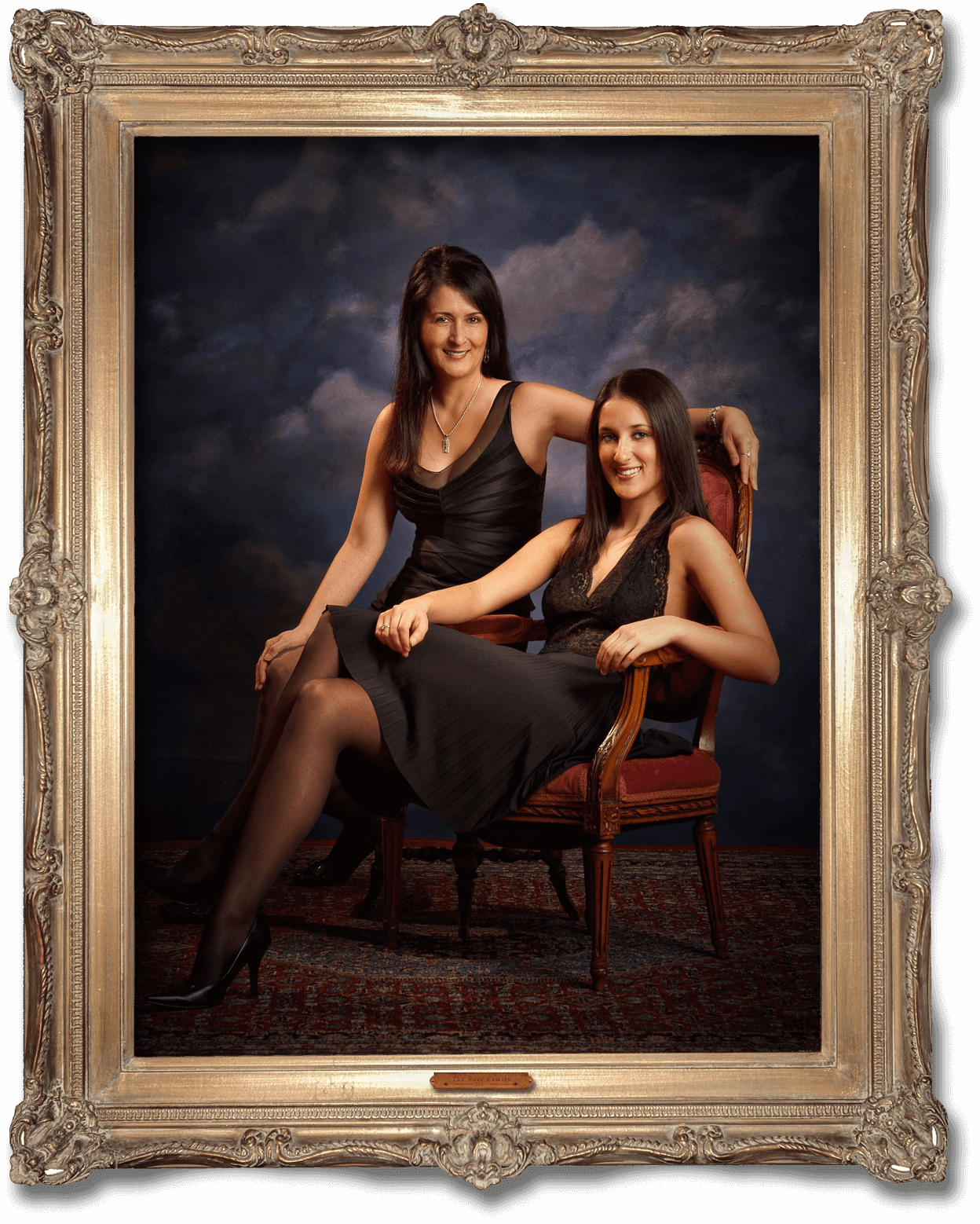 A fine art portrait of a mother and daughter