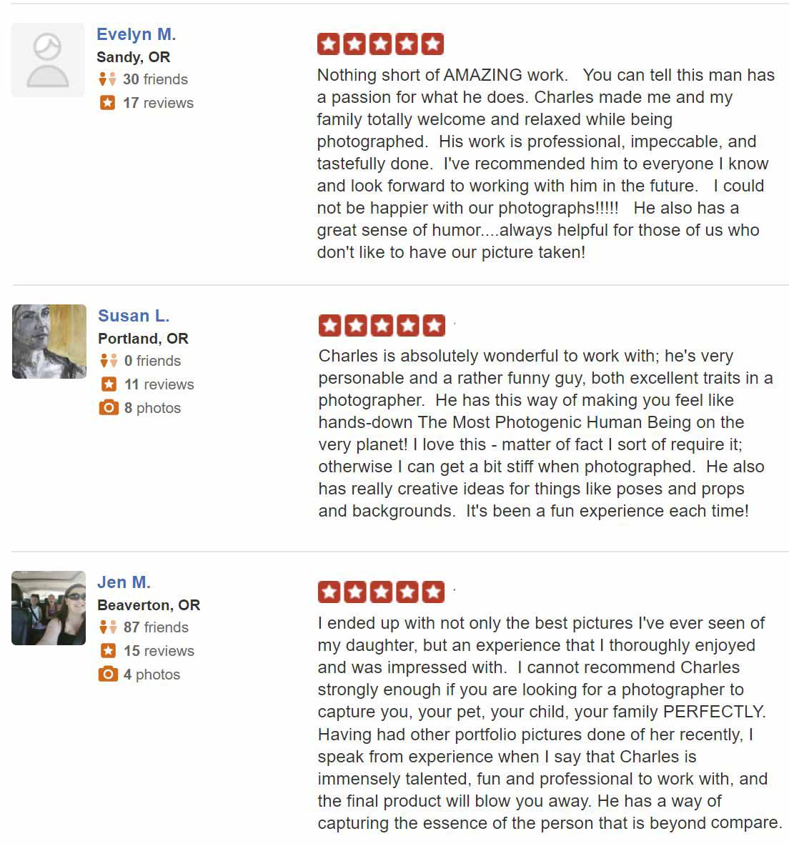 The love our ciients give us for our portraits