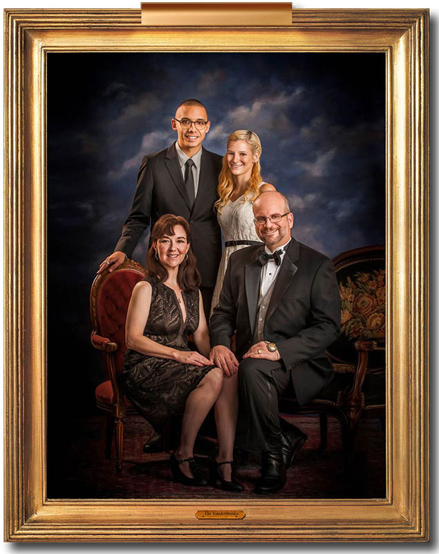 A fine art portrait of a family