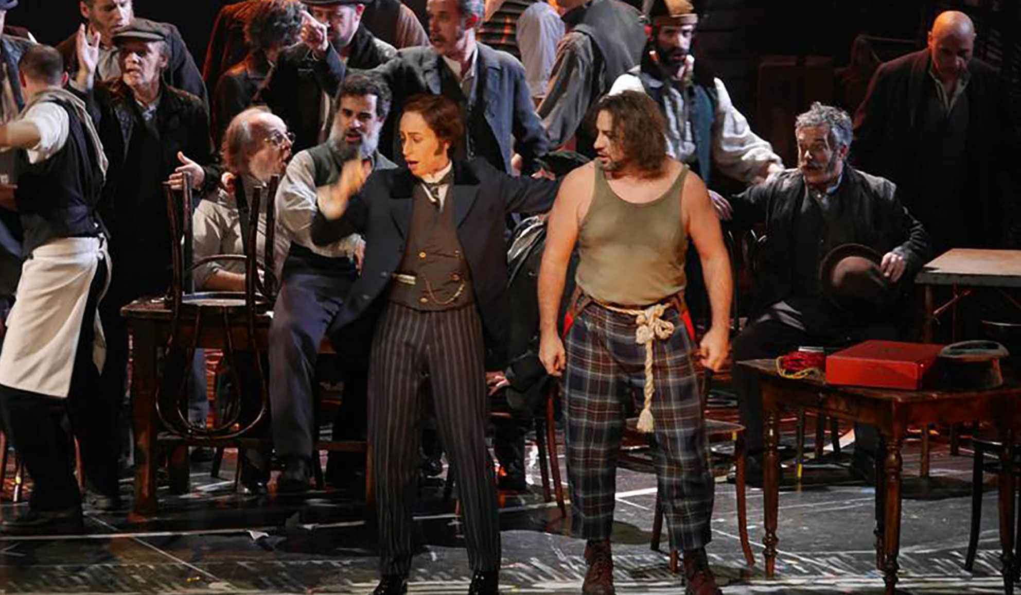 Lidia Vinyes Curtis acting as Ascanio in Benvenuto Cellini at Liceu 2015