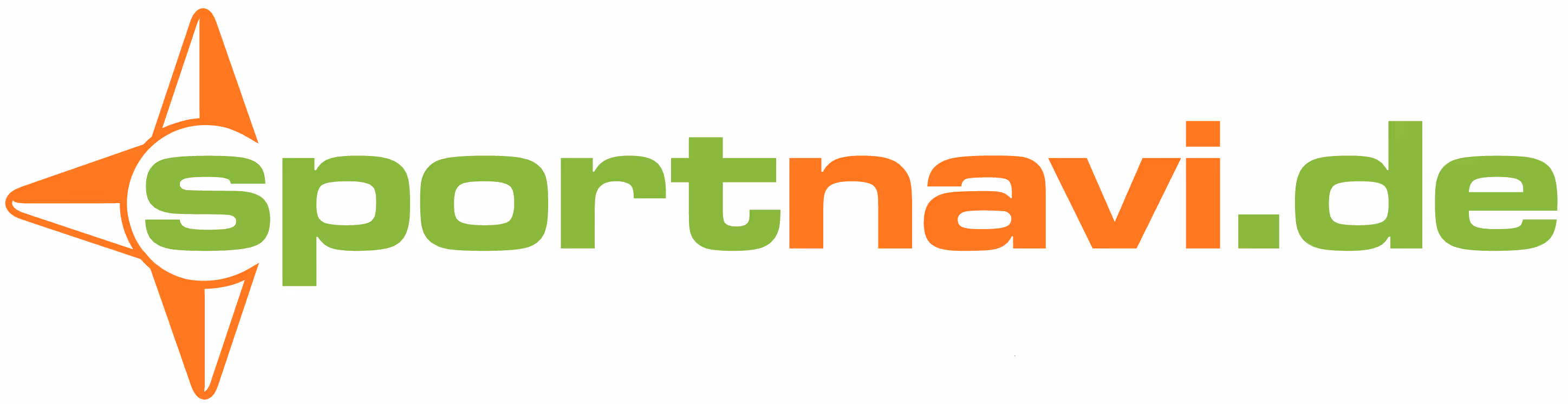 Sportnavi.de logo with an orange compass design to the left and the text 'sportnavi.de' in green and orange letters.