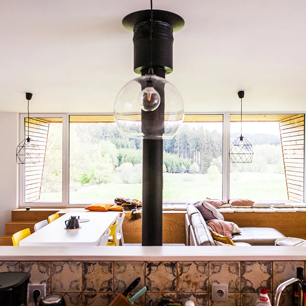 Detail sezení v obývacím pokoji