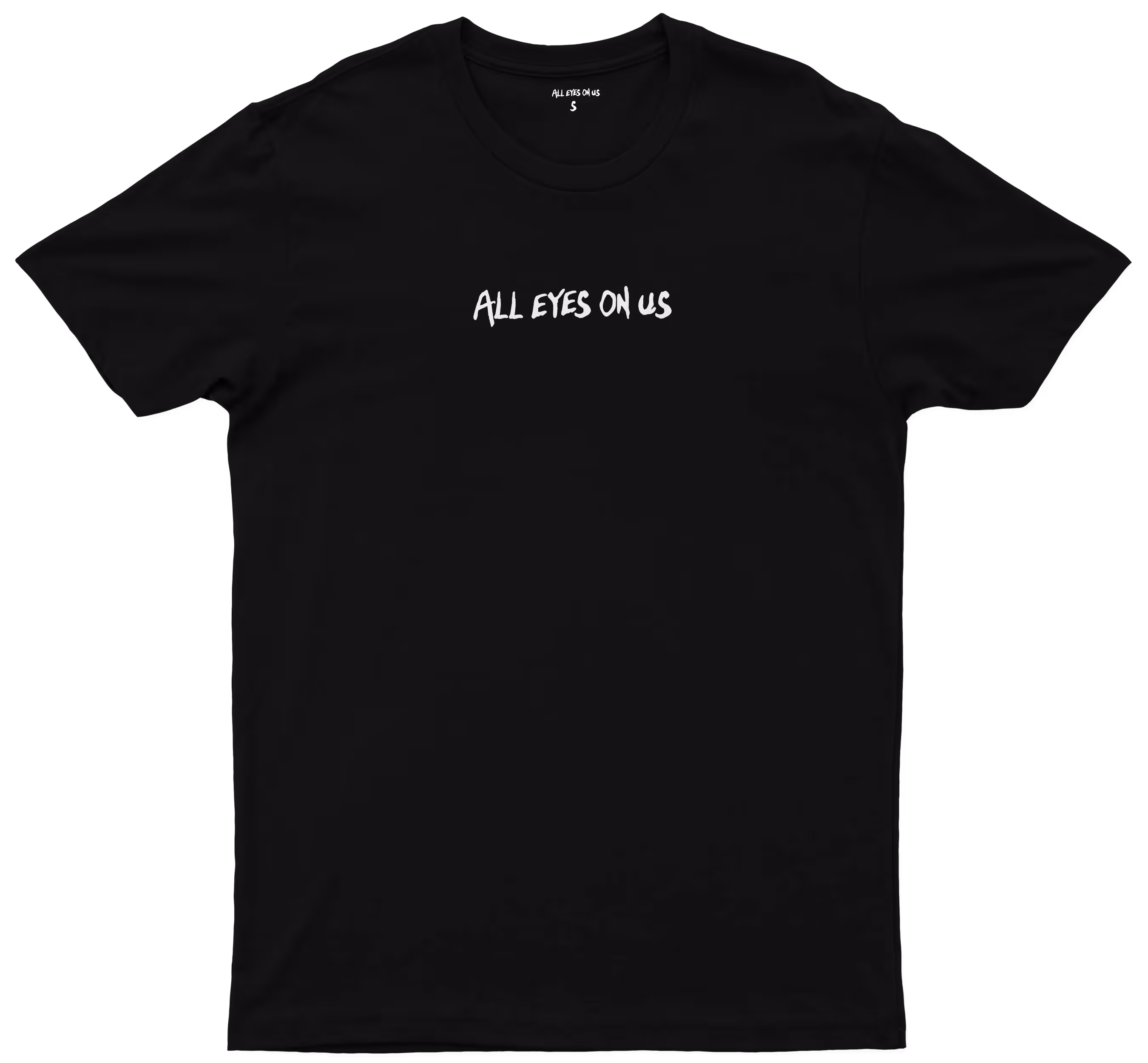 all eyes on us og logo black t shirt