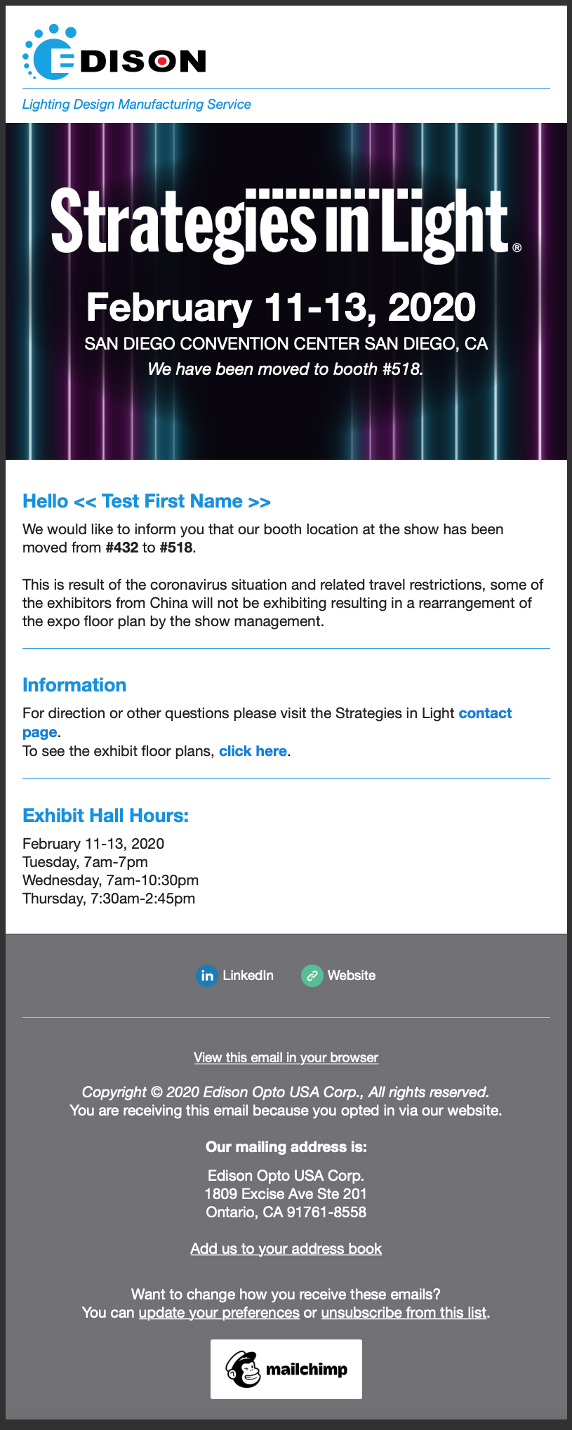 Strategies in Light Invite Email Campaign